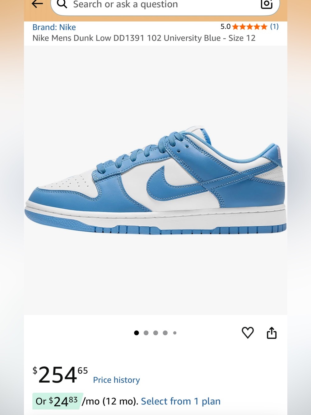 Nike Dunks Low-Top Sneakers in University Blue and White